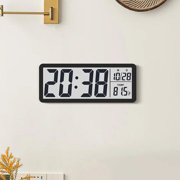 Battery Powered LCD Digital Wall Clock